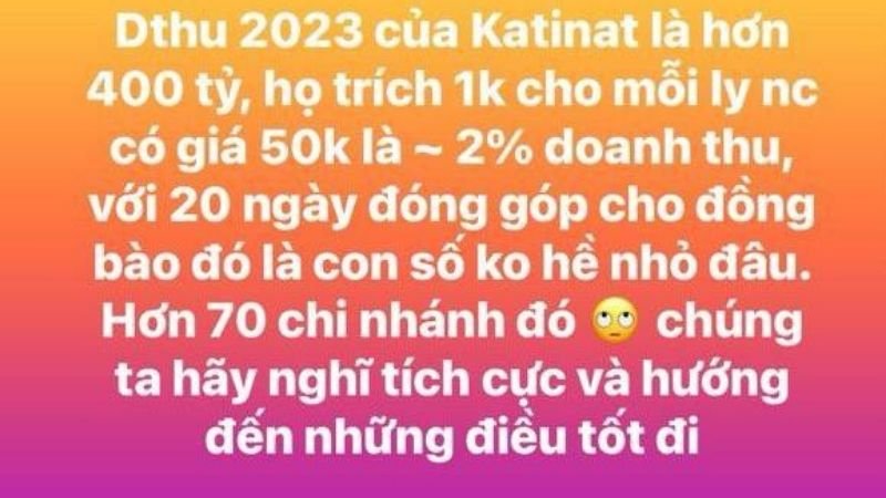 Tranh Cãi Từ Thiện - KATINAT Quyên Góp 1 Tỷ Đồng Chỉ Trong 20 Ngày Bán Nước 5 katinat-2
